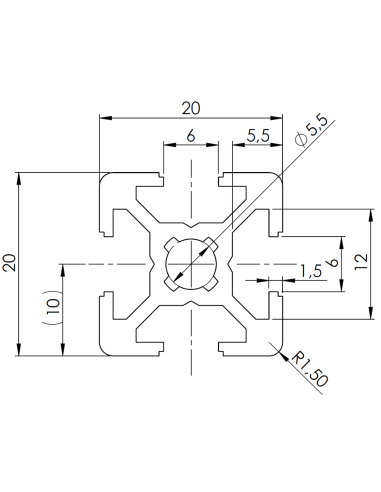 Profil aluminiowy 20x20 [6]