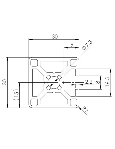 Profil aluminiowy 30x30 1N [8]