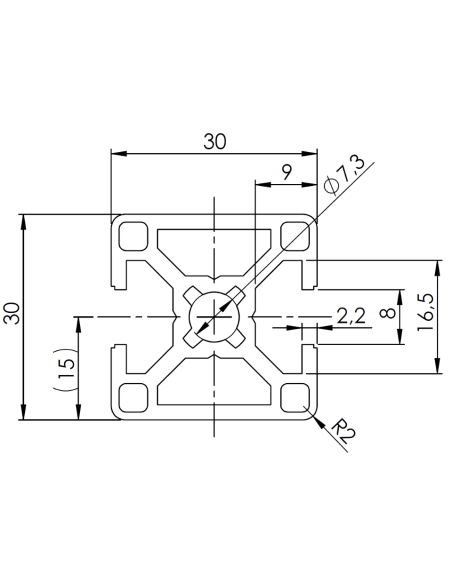 Profil aluminiowy 30x30 2N180 [8]