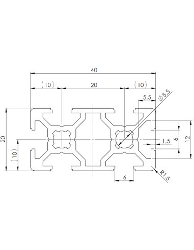 Profil aluminiowy 20x40 [6]