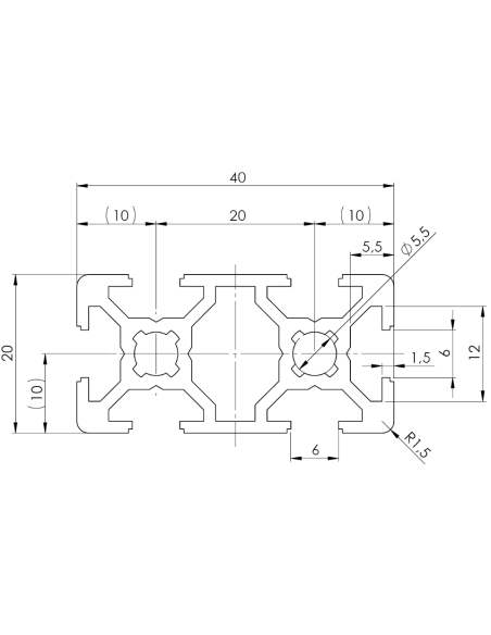 Profil aluminiowy 20x40 [6]