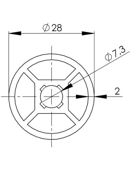 Rurka alumniowa D28