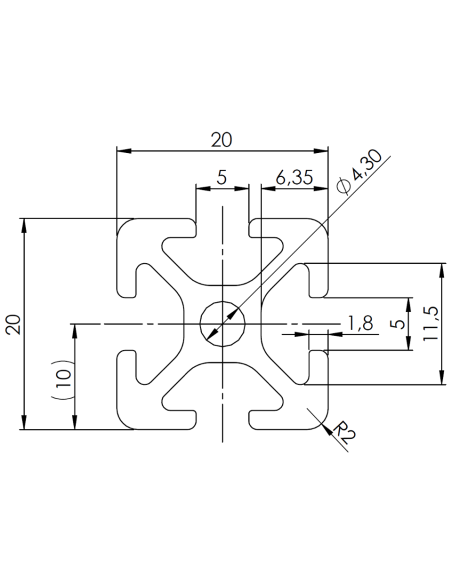 Profil aluminiowy 20X20 [5]