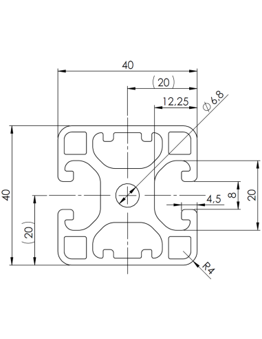 Profil aluminiowy 40x40L 2N180 [8]