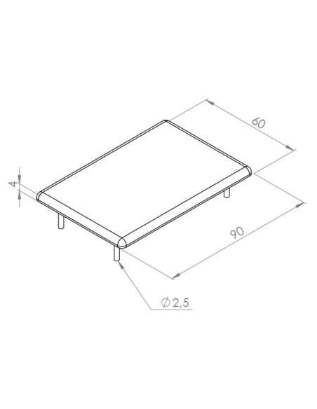 Záslepka pro hliníkové profily 60x90