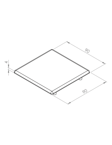 Záslepka pro konstrukční hliníkový profily 90x90L