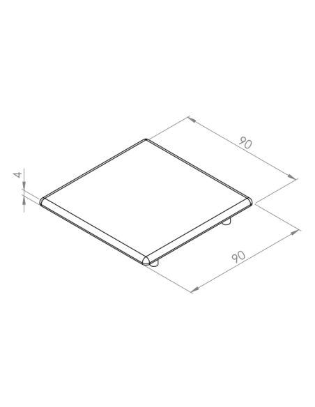 Záslepka pro konstrukční hliníkový profily 90x90L