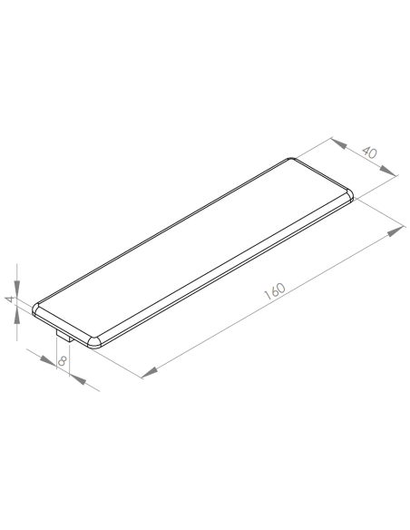 Záslepka pro hliníkové profily 40x160