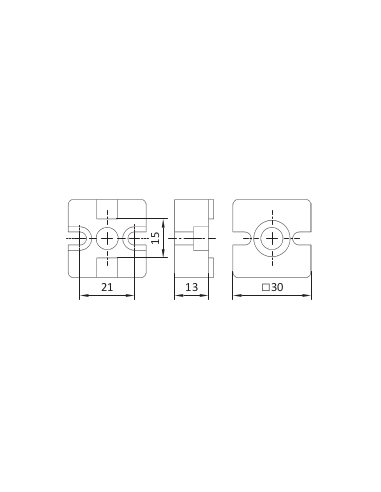 Łącznik T 30x30 ESD [8]