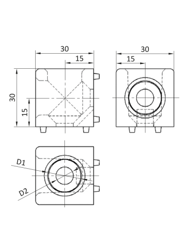 Łącznik węzłowy ESD 30x30/2 [8]