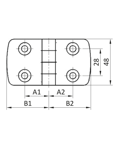 Zawias plastikowy PA 45x60 [10]